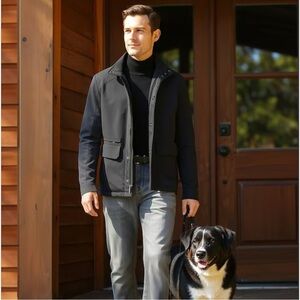 Murano Men’s The Street Shield Jacket in Black